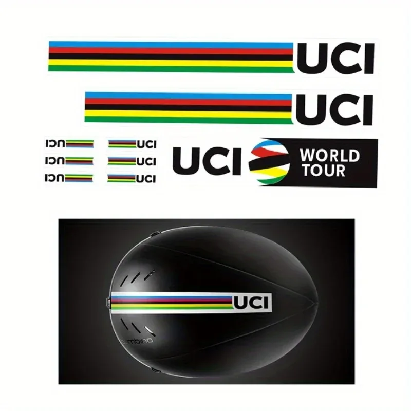 Cycling Gear Sale - 9 Sticker Set Champion Rainbow Striped