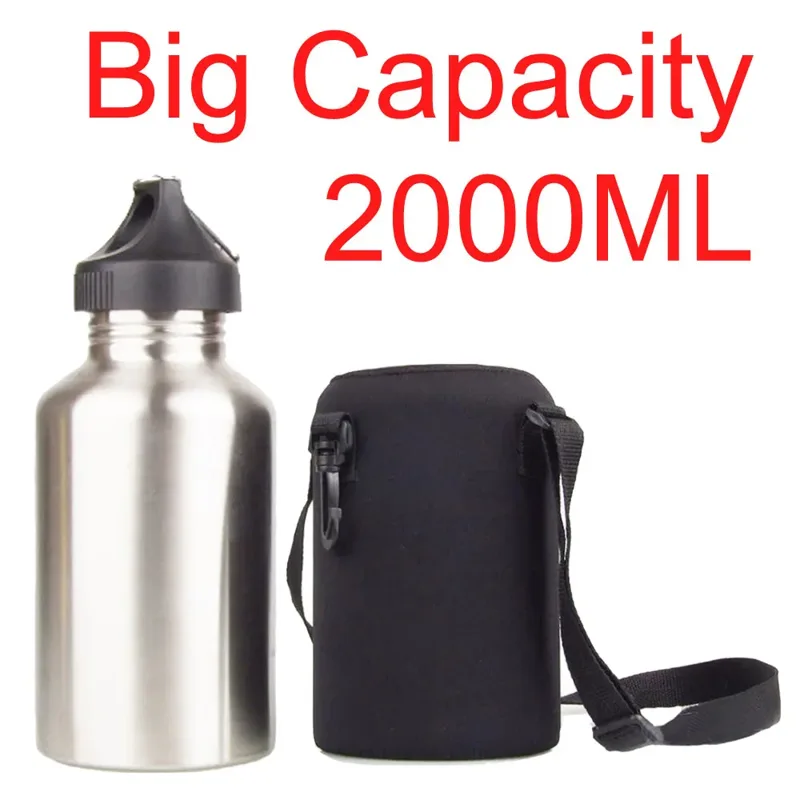 Cycling Gear Organizer Bag - 2000ML Sport Water Bottle Set for
