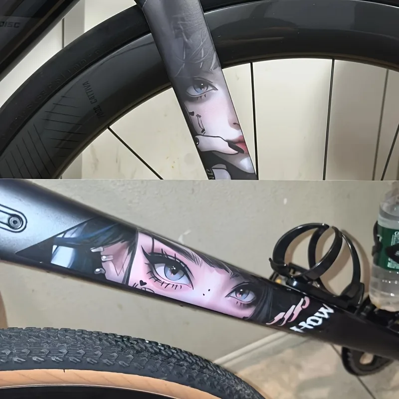 Cycling Gear Sale - 1Pc Anime Girl Peeking Sticker, Waterproof