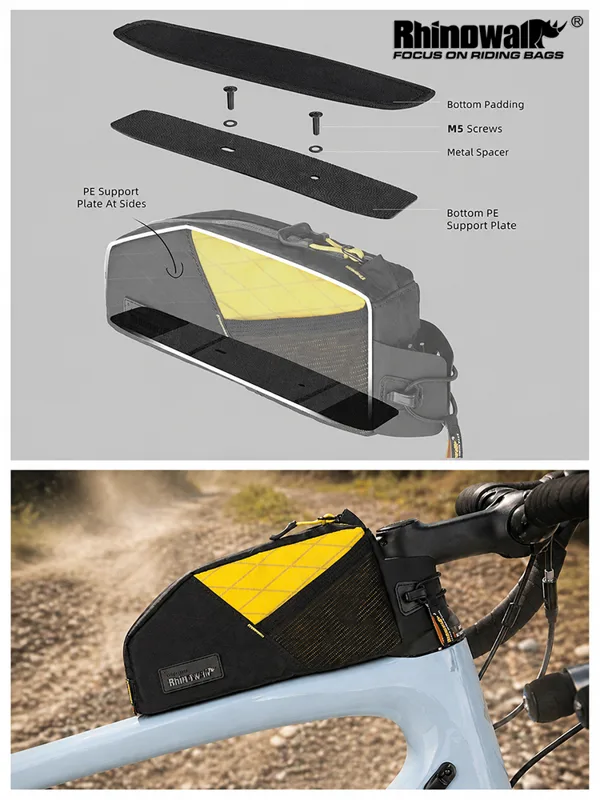 Cycling Gear Organizer Bag - Rhinowalk Bike Top Tube Bag 1.2L