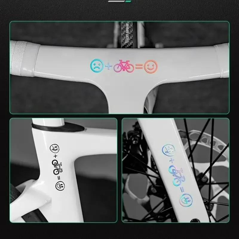 Cycling Gear Sale - 4pcs Happy Face Bike Sticker Smiley
