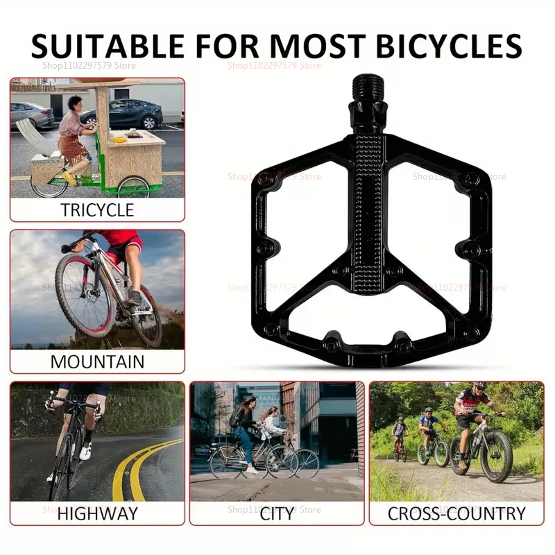 Cycling Gear For Commuting - Lightweight Anti-slip Bicycle Pedals Dual DU