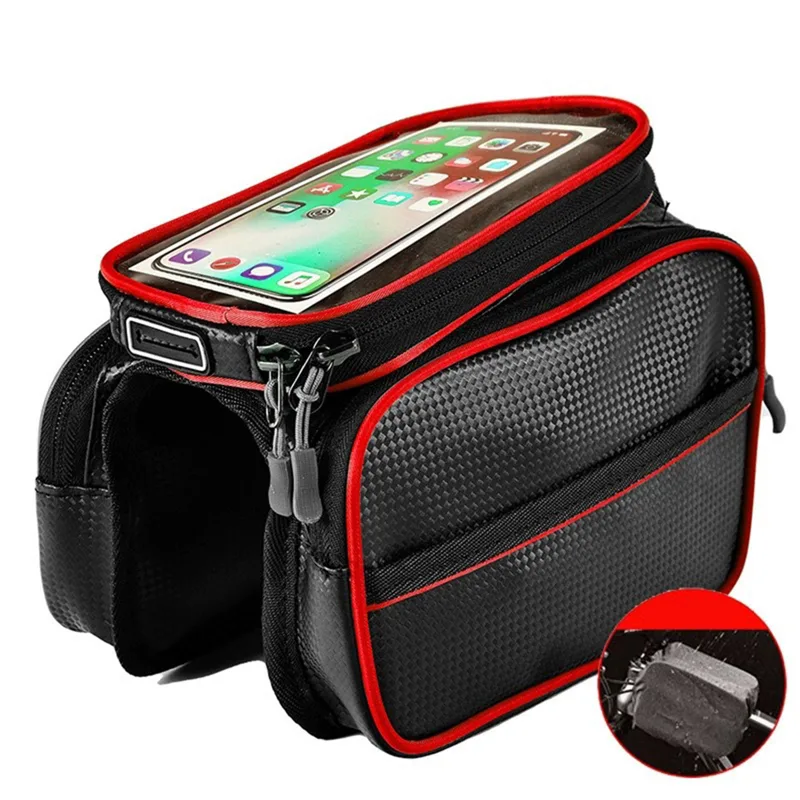 Road Cycling Essential Gear - Cycling Front Frame Tube Bag for
