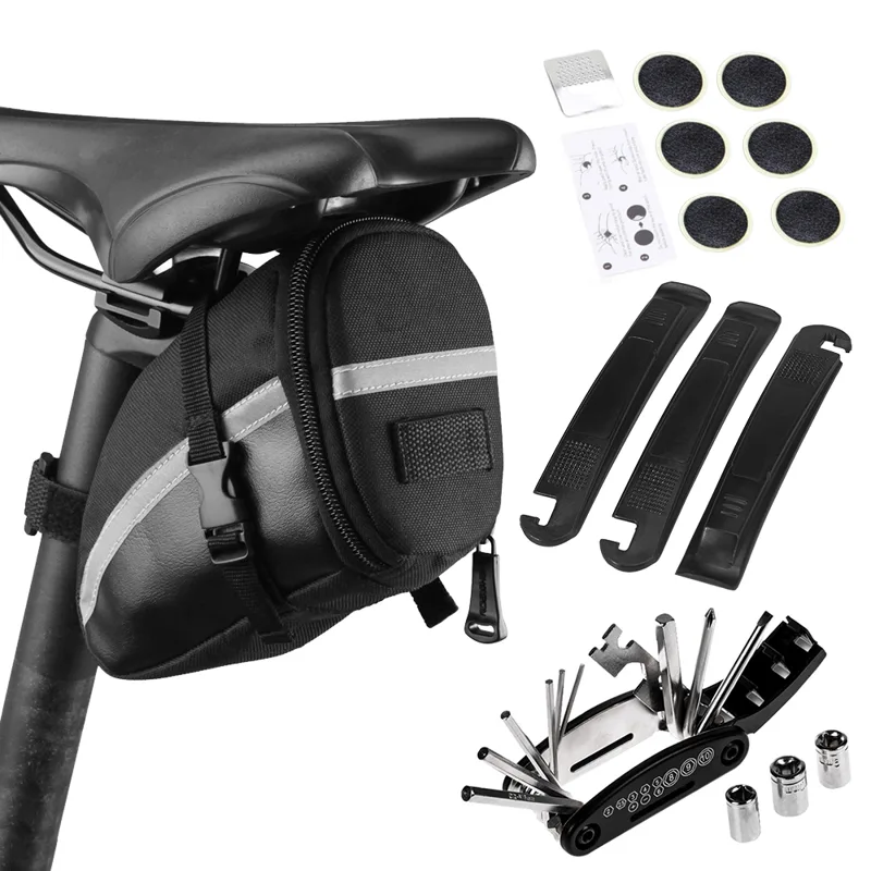 Cycling Gear Organizer Bag - Bike Repair Tool Kits Bicycle Saddle