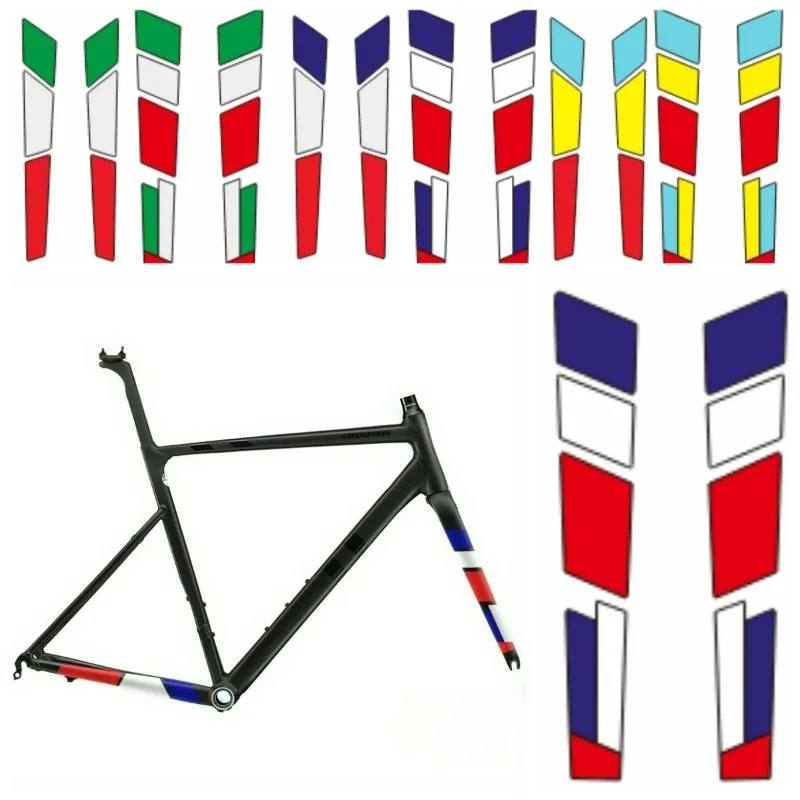 Cycling Gear Sale - 14Pcs 2D 3-Color Striped Bike Frame