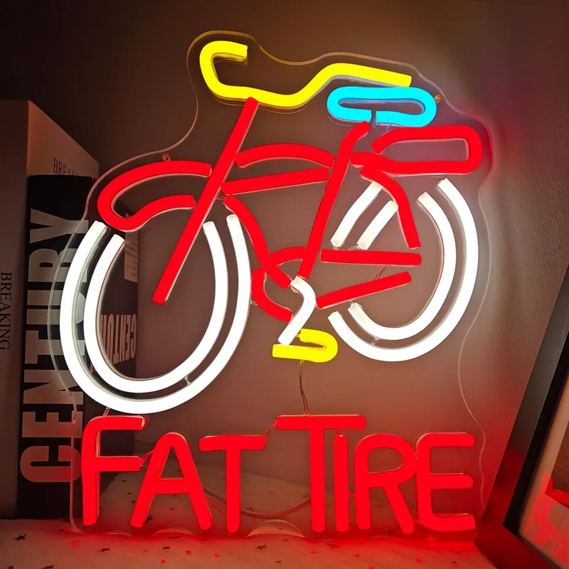Cycling Gear Shop - Fat Tire Bike LED Neon Sign