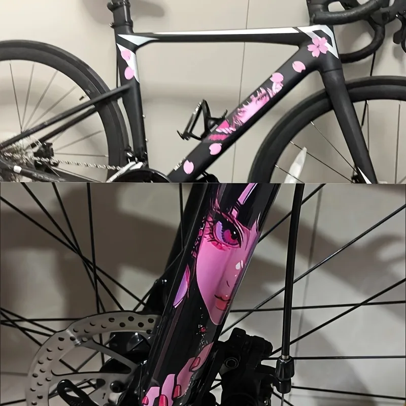 1Pc Anime Girl Peeking Sticker - Cycling Gear Sale 评论和价格