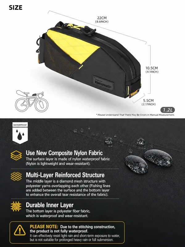 Rhinowalk Bike Top Tube Bag 1. - Cycling Gear Organizer Bag 评论和价格