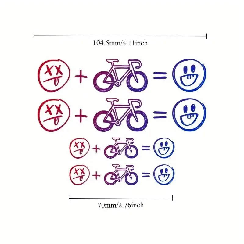 4pcs Happy Face Bike Sticker S - Cycling Gear Sale 评论和价格