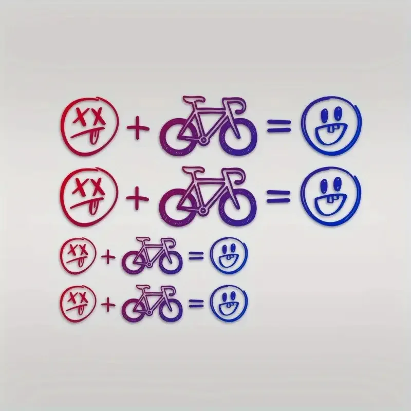 4pcs Happy Face Bike Sticker S - Cycling Gear Sale 评论和价格