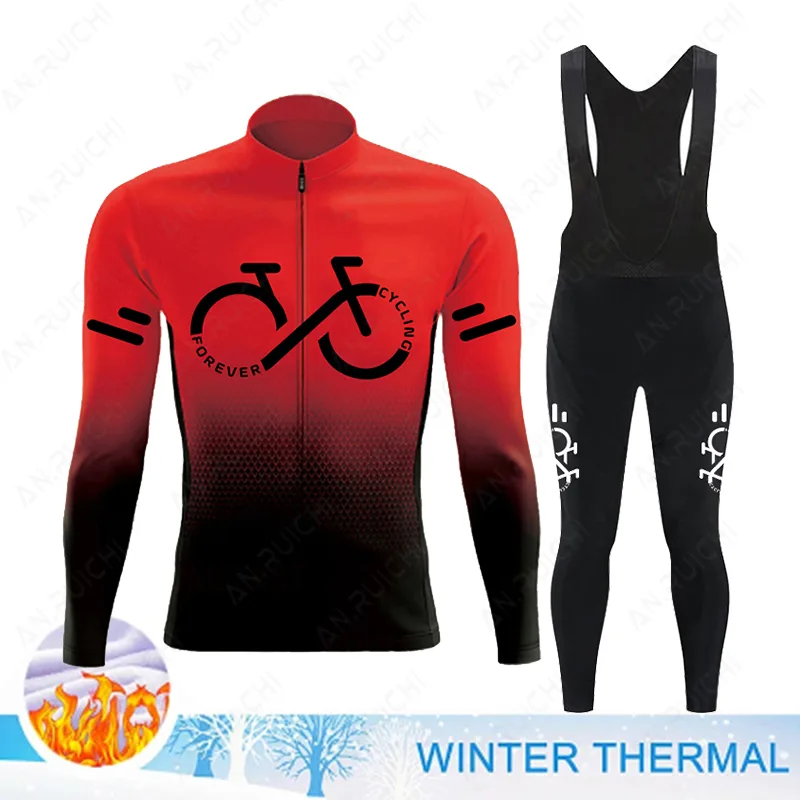 2023 Winter Thermal Fleece Cyc - Cycling Gear Jersey 评论和价格