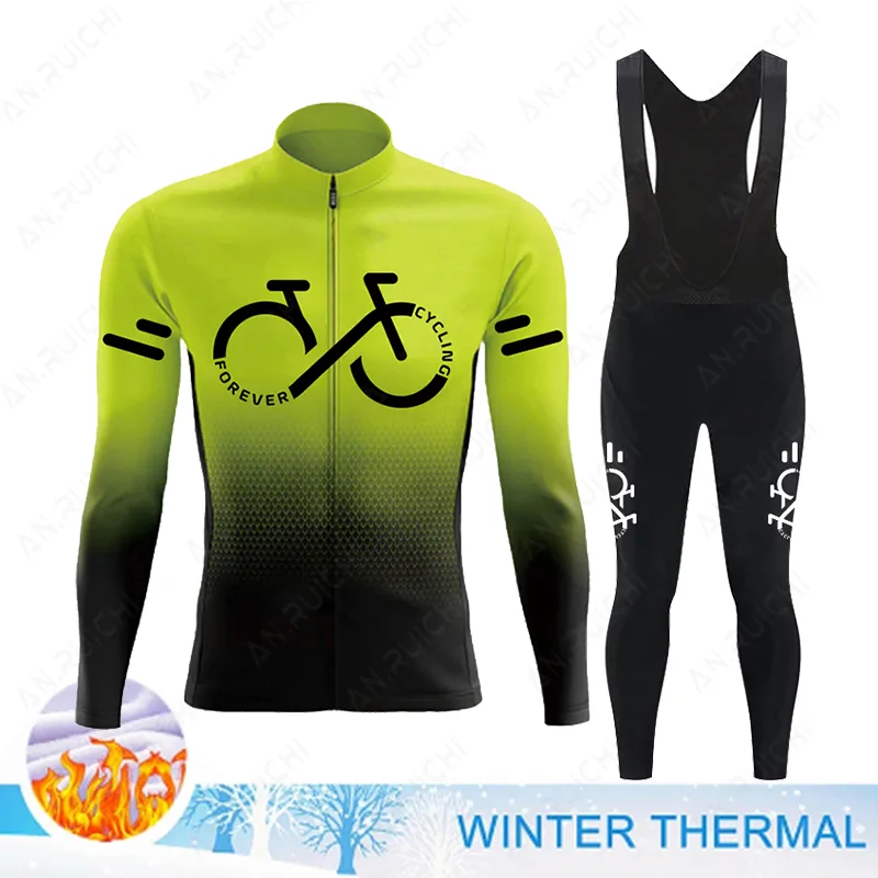 2023 Winter Thermal Fleece Cyc - Cycling Gear Jersey 评论和价格