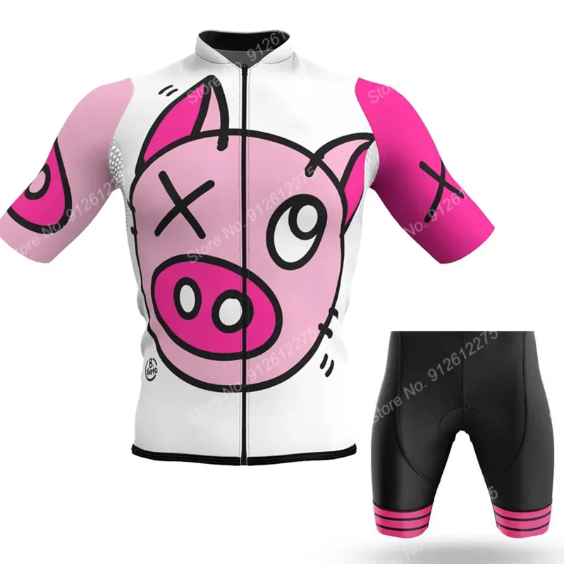 Set Cartoon Comic Pig 2023 Cyc - Cycling Gear Jersey 评论和价格