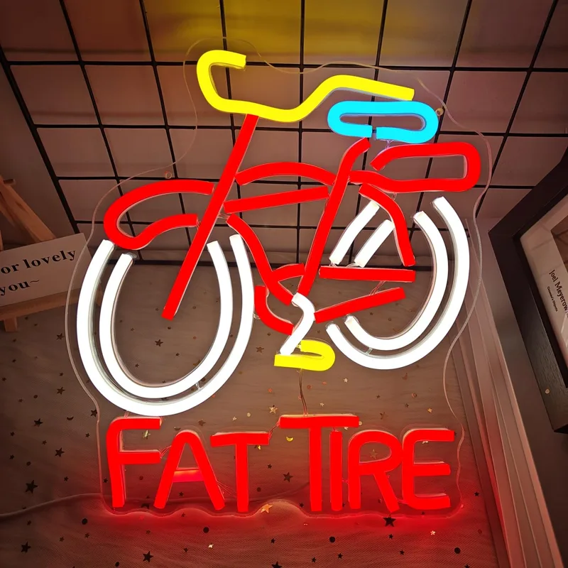 Fat Tire Bike LED Neon Sign US - Cycling Gear Shop 评论和价格