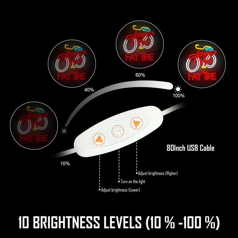 Fat Tire Bike LED Neon Sign US - Cycling Gear Shop 评论和价格