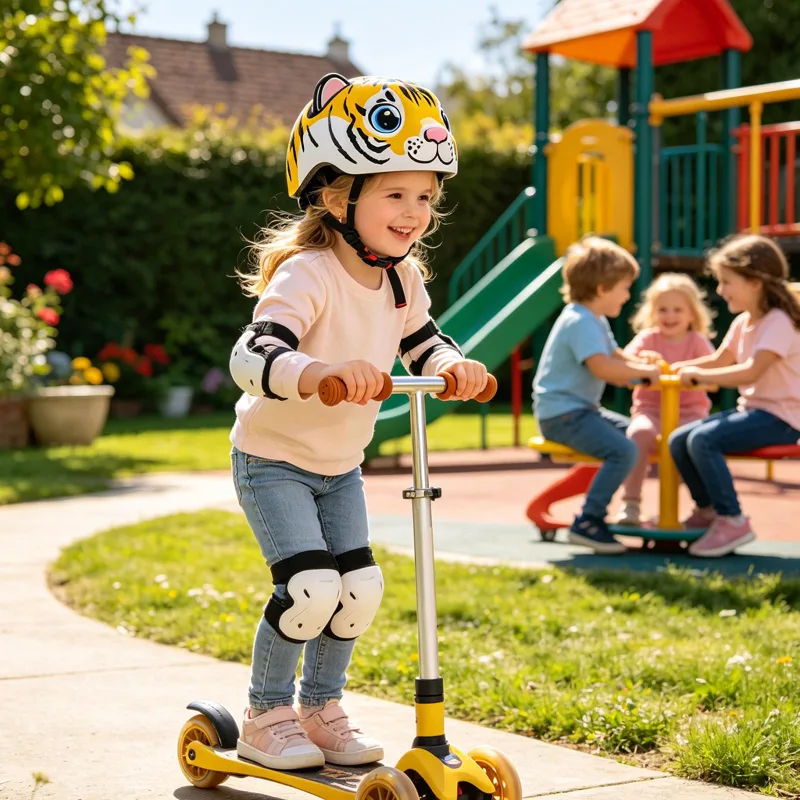 Kids Helmet Tiger Pattern Adju - Cycling Gear For Commuting 评论和价格
