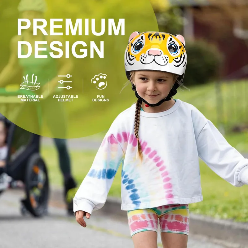 Kids Helmet Tiger Pattern Adju - Cycling Gear For Commuting 评论和价格