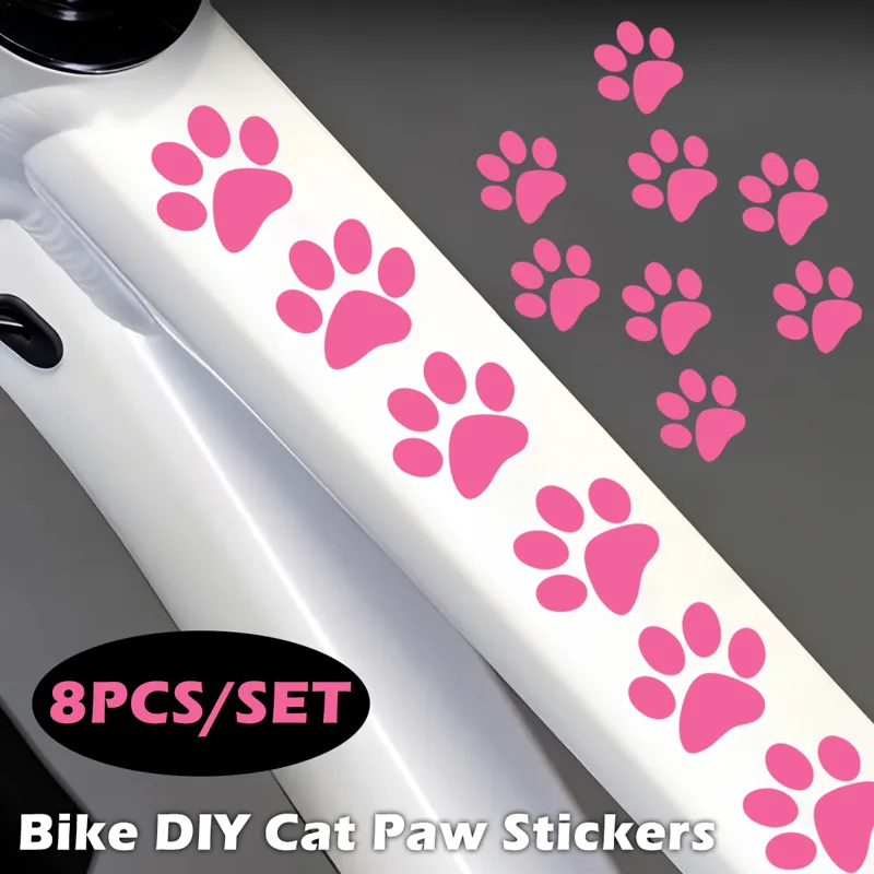 DIY Cute Cat Paw Bike Sticker  - Cycling Gear Sale 评论和价格