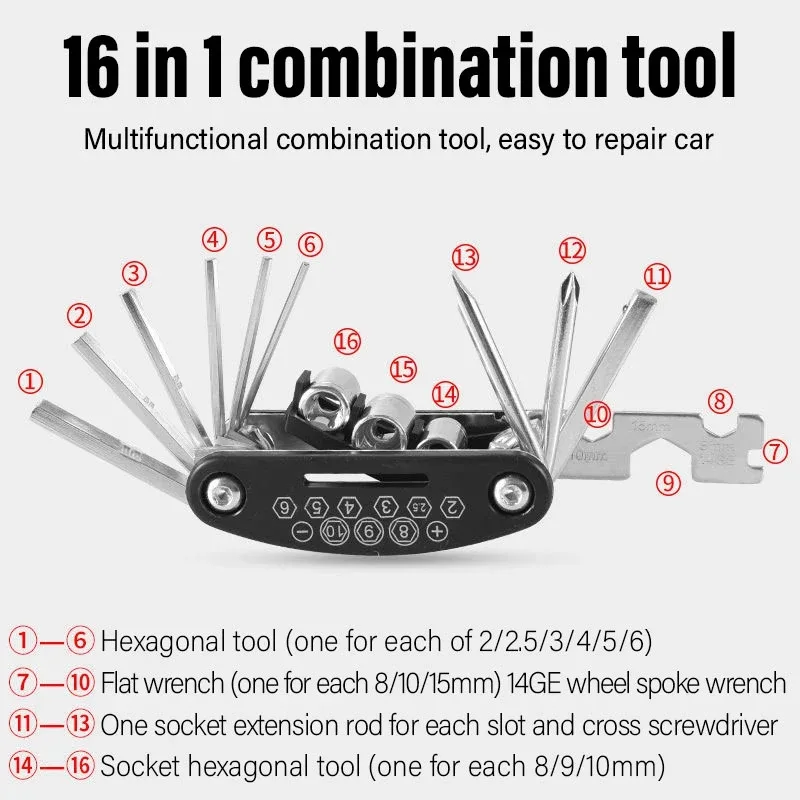 Bike Repair Kit Bicycle Tube B - Cycling Gear Organizer Bag 评论和价格